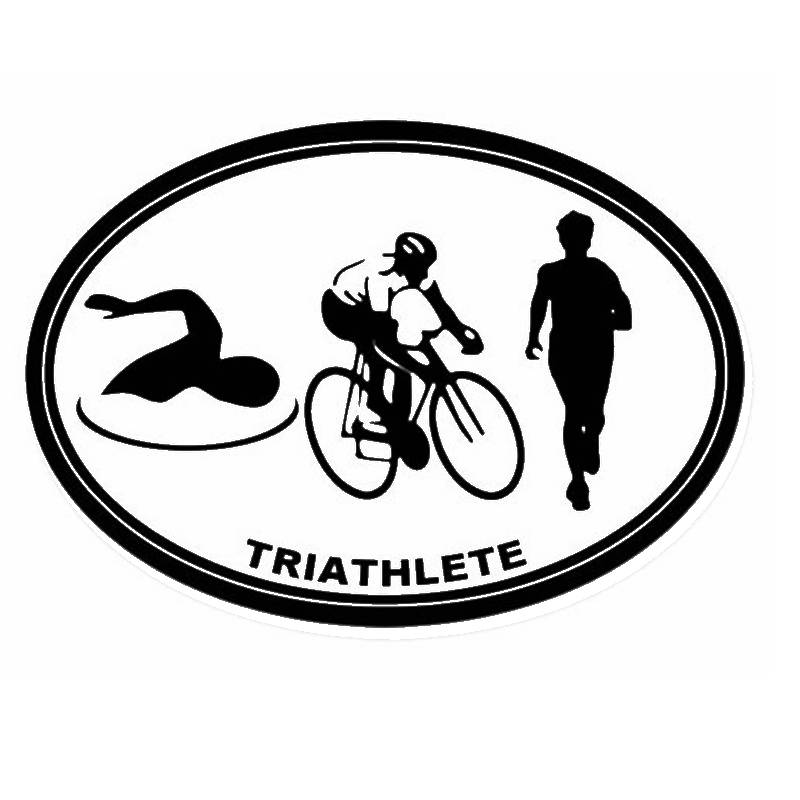 800x800 Triathlon Sticker Logo Name Swimmer Decal Swimming Posters Vinyl