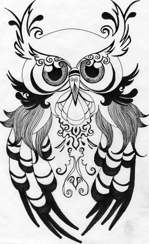 500x819 Chouette Inspiration Owl, Tattoo And Pyrography