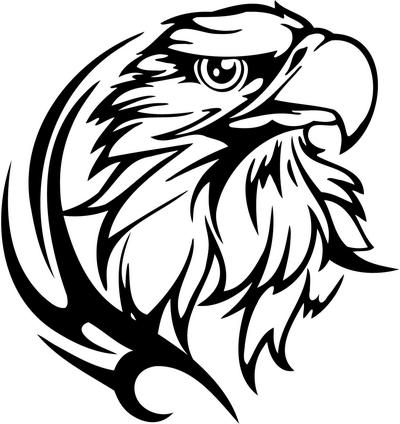 400x424 Tribal Animal Designs Eagle Stickers 23 Tribal Animals Decal