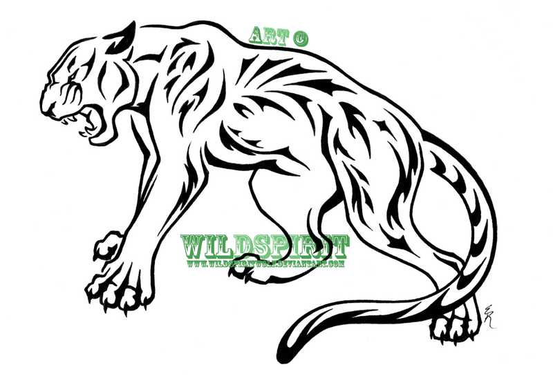 800x548 Tribal Nature Panther Tattoo By Wildspiritwolf
