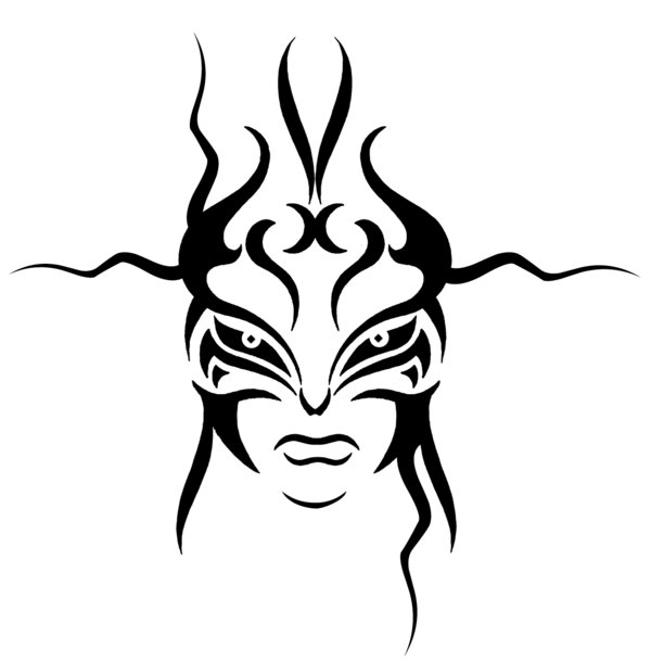 600x609 Tribal Face By Morgenland