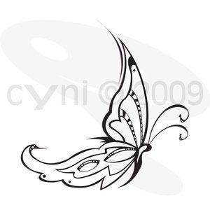 300x300 Drawn Butterfly Maori