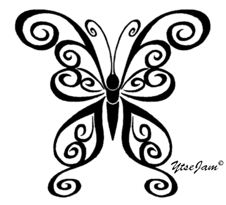 450x408 Tribal Butterfly By Ytse80