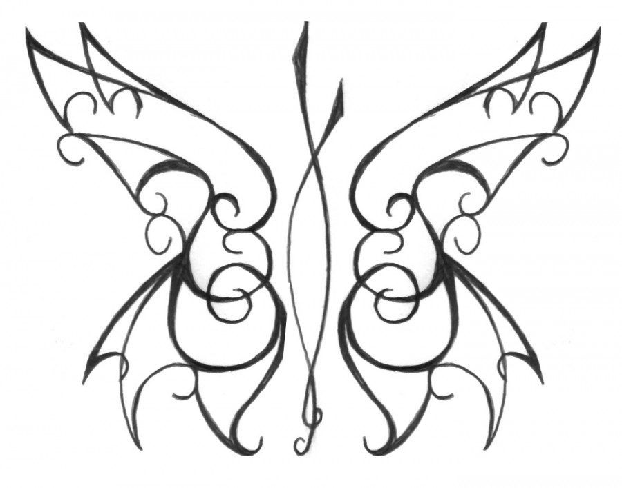 900x707 Tribal Butterfly Stencils Tattoo Drawing Pics Stencils