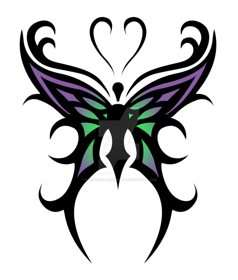 824x970 Tribal Butterfly By Psychobabbledream