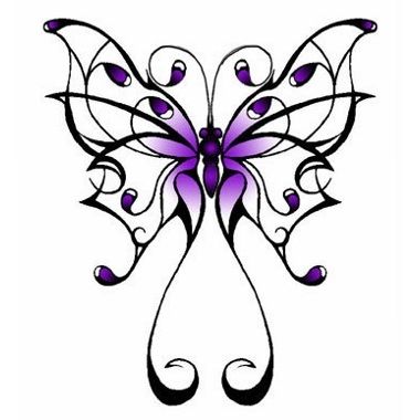 380x380 Collection Of Tribal Butterfly Tattoo Designs