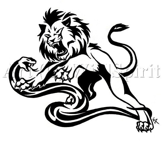 550x475 Drawn Lion Trival