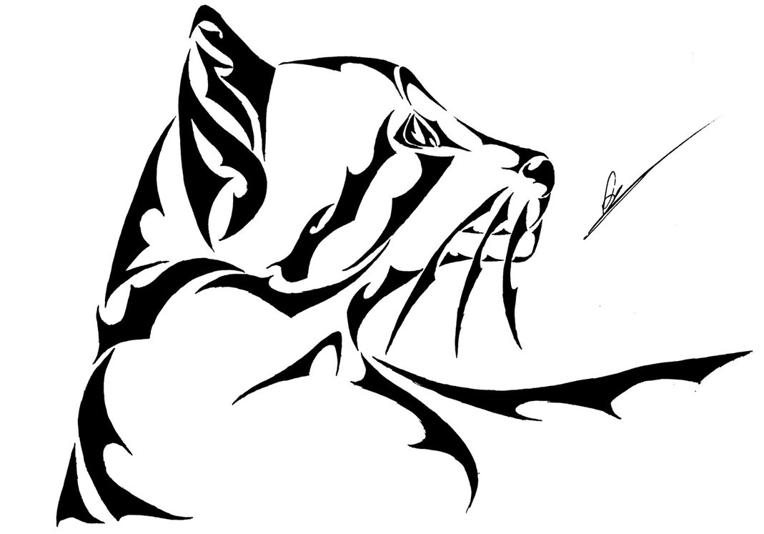 1069x747 Tribal Cat By L4tin G3cko