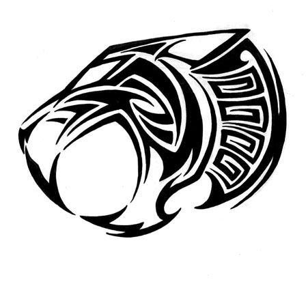 451x416 Tribal Cat By Littlegreenfairy