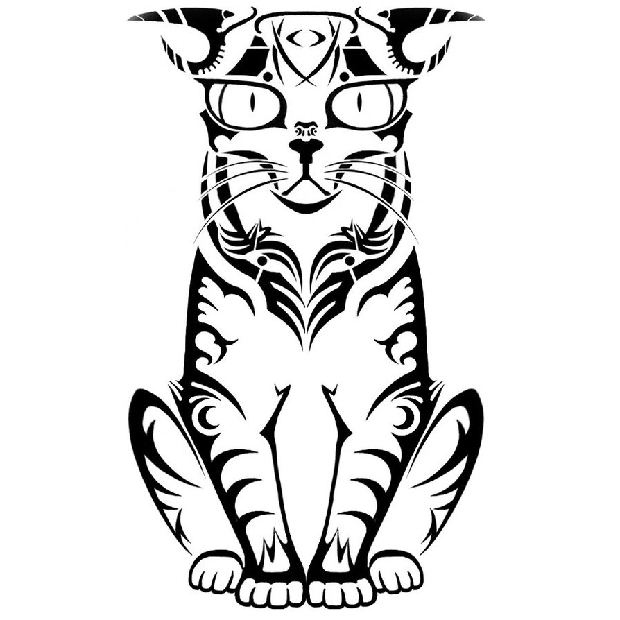 894x894 Random Tribal Cat By 5ktroll30o