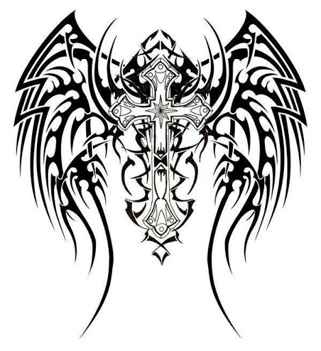 469x512 20 Great Tribal Cross Tattoo Designs And Ideas