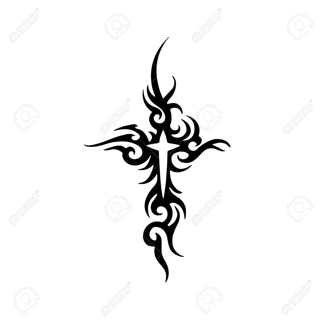 1300x1300 Tribal Cross Tattoo Design Royalty Free Cliparts, Vectors,