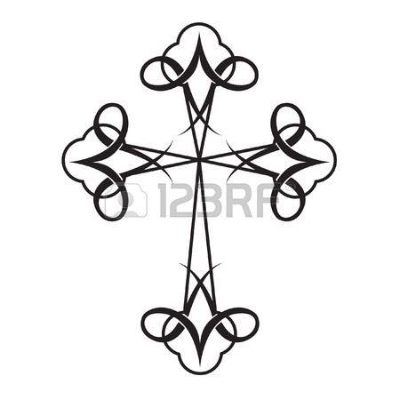 450x450 Tribal Cross Tattoo Royalty Free Cliparts, Vectors, And Stock