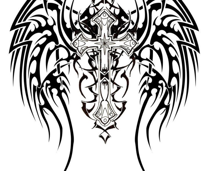 732x600 Tribal Cross Tattoos Tattoo Crafts