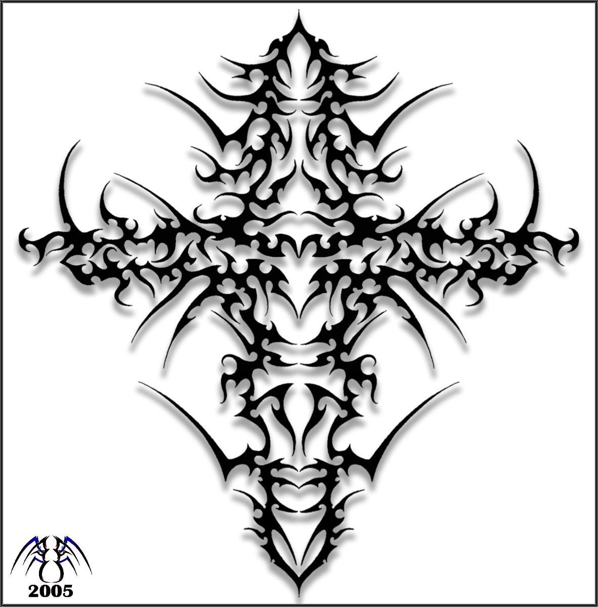 1182x1200 Ancient Tribal Cross By Alan47