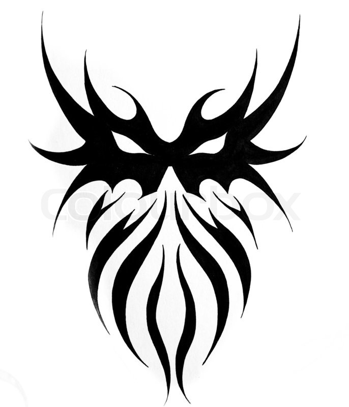 686x800 Sketch Of Tattoo Art, Tribal Design Stock Photo Colourbox