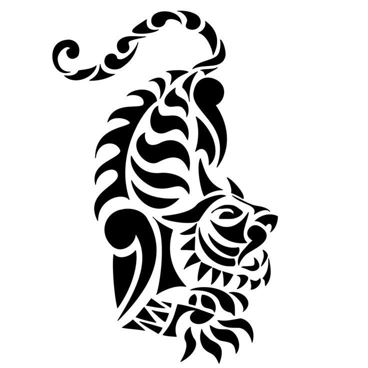 736x736 Image Result For Tribal Drawing Tiger Painting