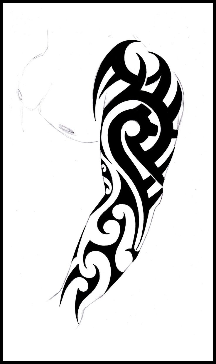 736x1238 Tribal Arm Sleeve Tattoo Designs