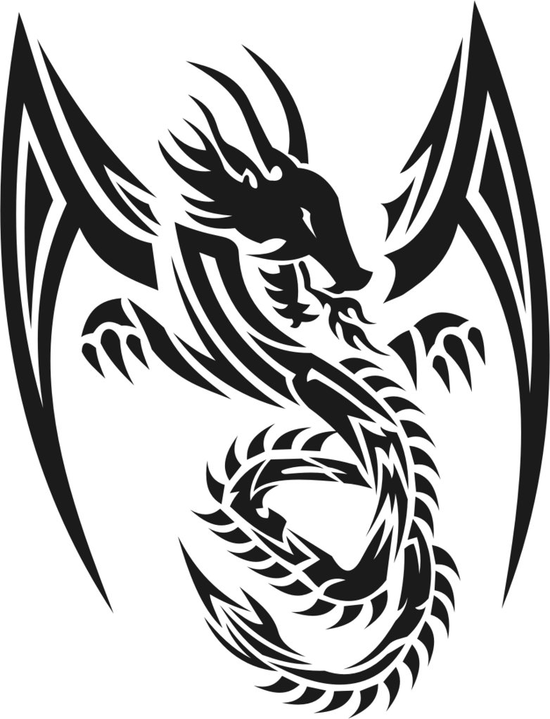782x1022 Tribal Dragon 09 Dragons Dragons, Sticker Design