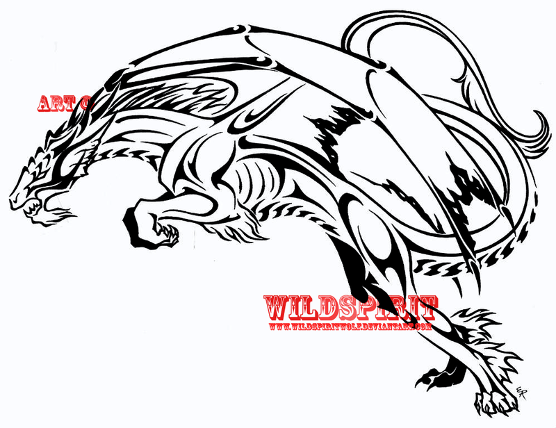 800x616 Tribal Vysh Dragon Design By Wildspiritwolf