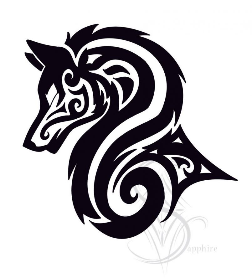 805x888 Drawing Cool Wolf Head Drawings With Cool Tribal Wolf Drawings