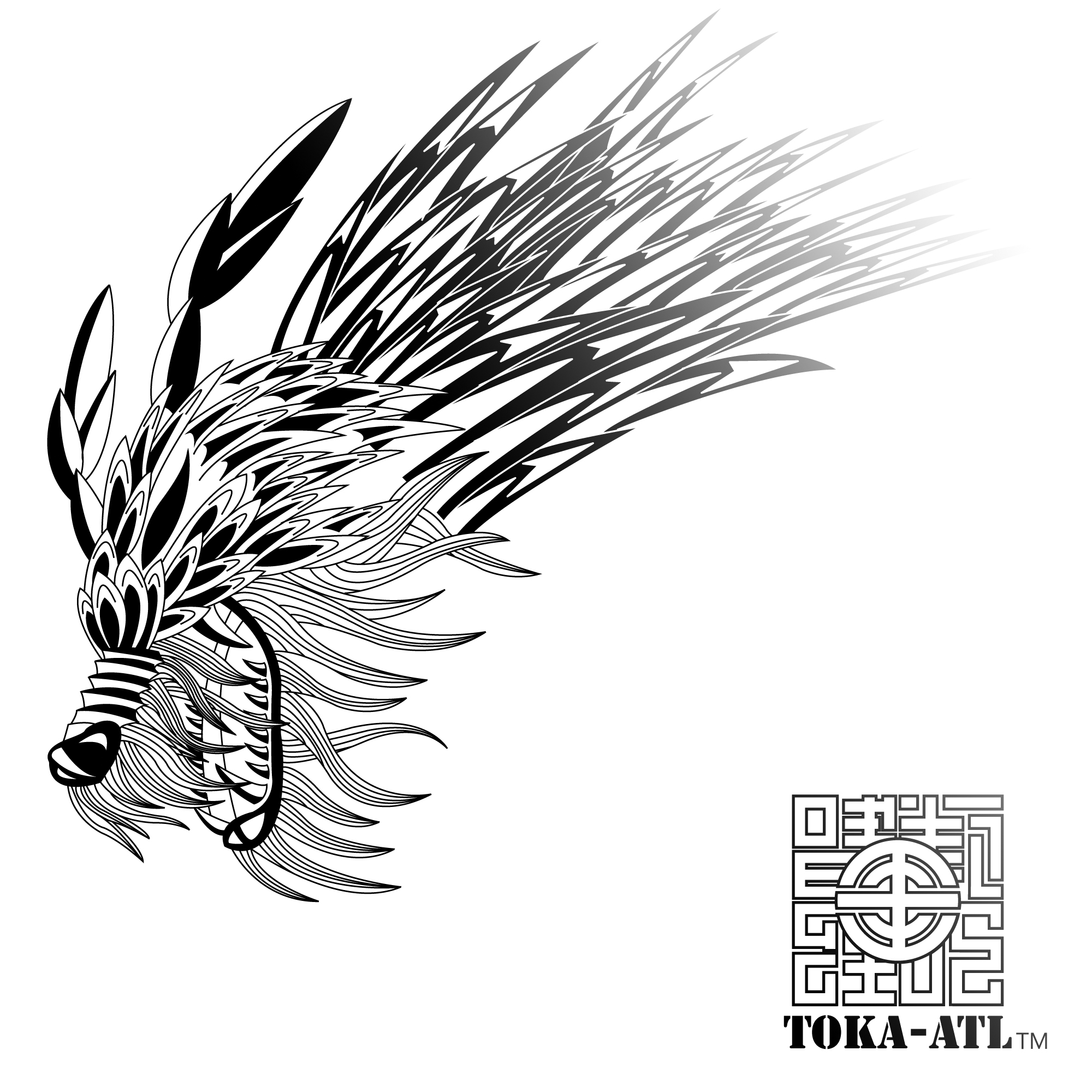 2000x2000 Oriental Dragon Designed By Toka Atl Tribal Drawings