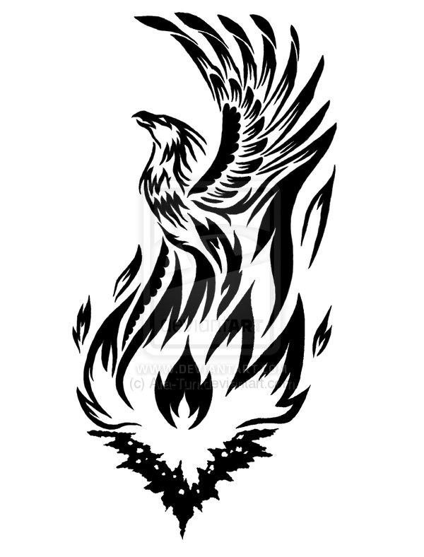600x788 Phoenix Clipart Tribal