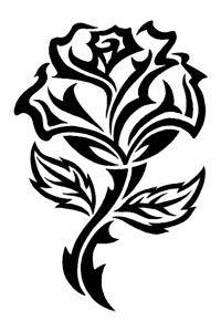 200x300 Roses Drawings Tribal Tattoo Designs Pictures To Pin