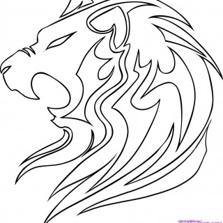 320x320 How To Draw A Tribal Lion Step By Art Pop Culture Free Animal