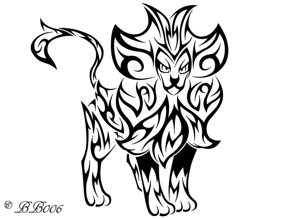 1024x768 Tribal Pyroar By Blackbutterfly006