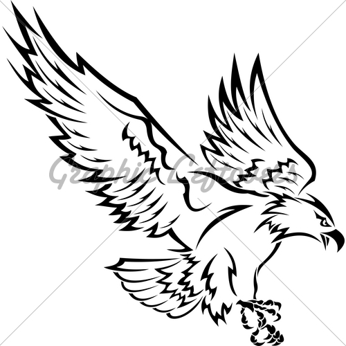 500x500 Fantastic Eagle Tribal Tattoo