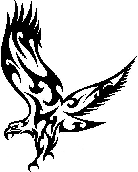 486x604 Tribal Eagle Stickers 03, Tribal Animals Decal, Tribal Animals