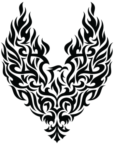 391x500 Tribal Eagle Tattoo One Isolated Stock Photo By