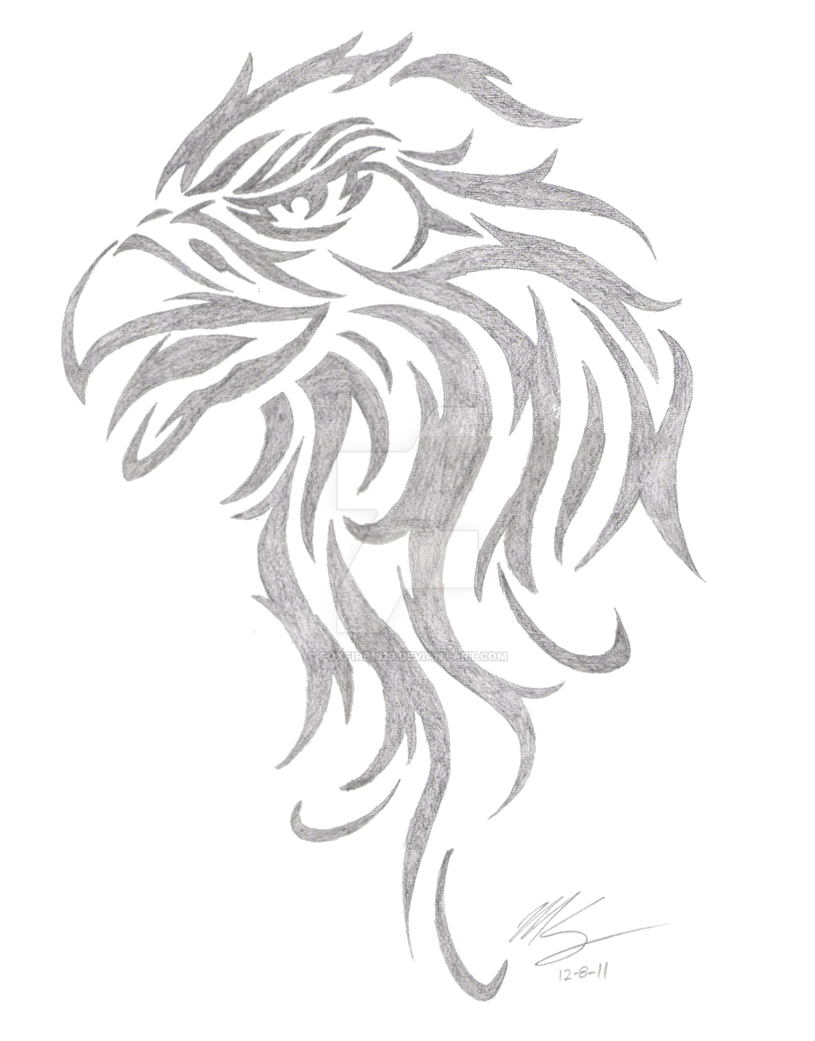 900x1149 Tribal Eagle By Foxfire1329