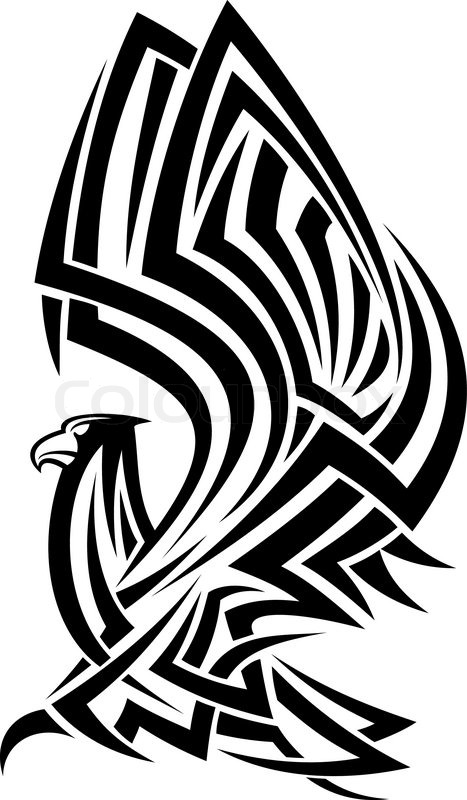 467x800 Tribal Eagle Tattoo Stock Vector Colourbox