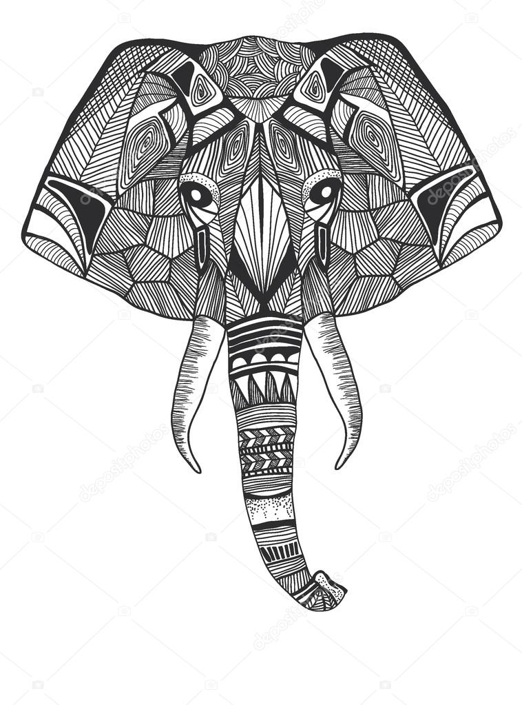 758x1023 Vector Illustration Of A Tribal Totem Animal