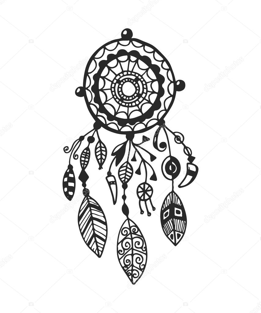 853x1024 Tribal Vector Dream Catcher Stock Vector Qilli