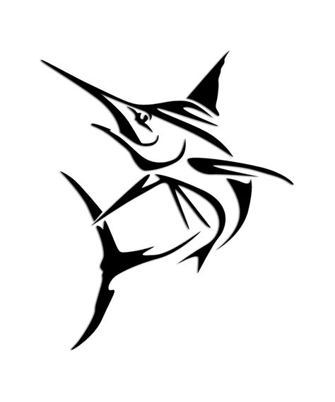 474x568 Marlin Tribal Fishing Sticker Fish And Stenciling