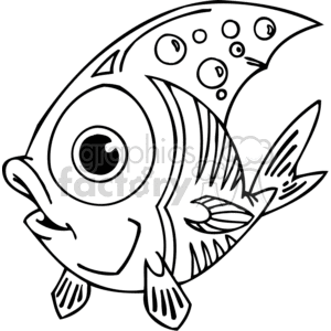 300x300 Royalty Free A Fish With Tribal Design On It 377347 Vector Clip