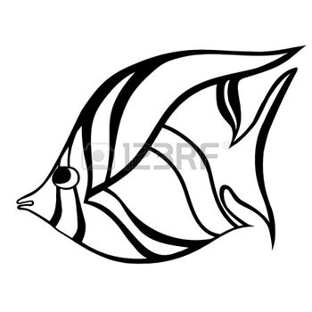 350x350 Tribal Whale Stylized Fish. Hand Drawn Doodle Vector Illustration