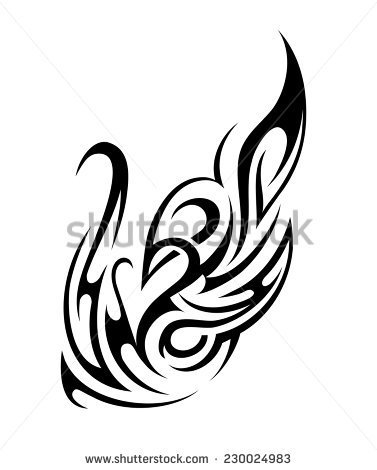 377x470 Tribal Flames Clipart