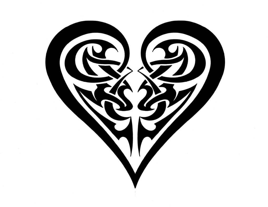 1017x786 Symmetrical Tribal Heart Design By Abecedarianjameson