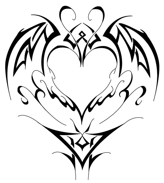 566x631 Tribal Heart By Theheatoftheart