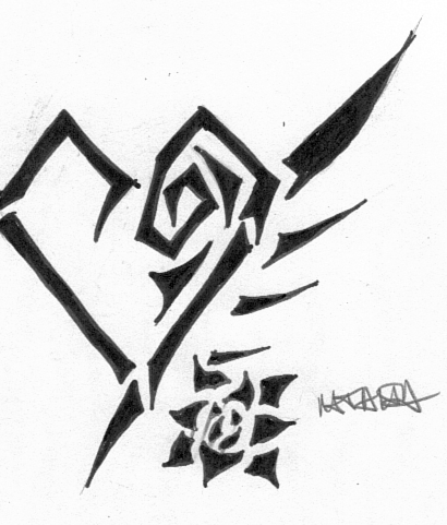 410x481 Tribal Heart. By Bloodyxgun