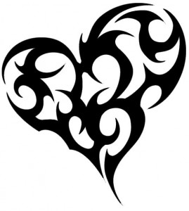 269x300 Heart Tribal Tattoo Tribal Tattoo, Tatting