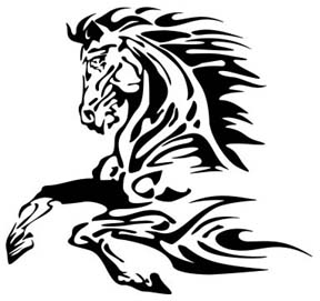 288x271 Horse Flame Car Decal Skingraphix Car Decal
