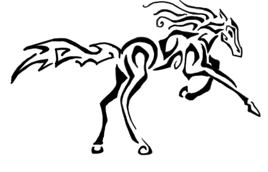 540x347 Horse Tribal Tattoo By Cairnthecrow