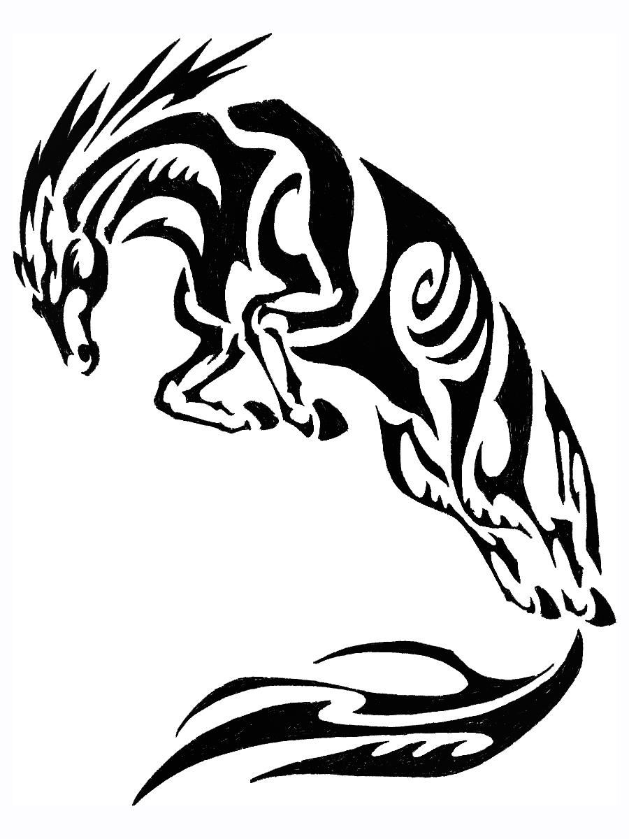 900x1200 Horse Tribal By Canyx