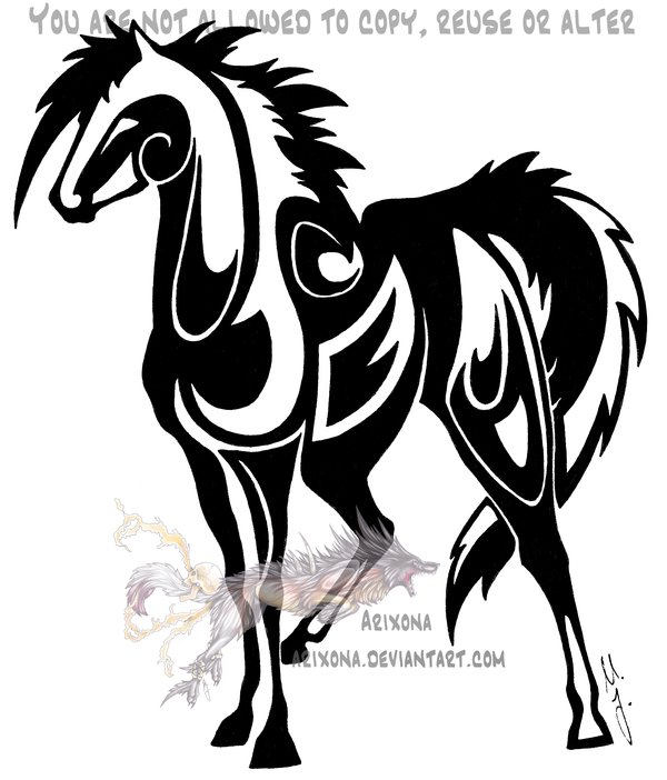600x702 Tribal Horse By Arixona