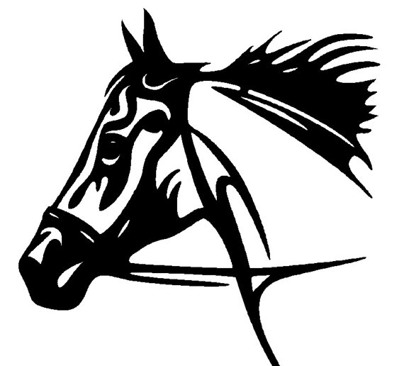 570x516 Tribal Horse Head Dxf File